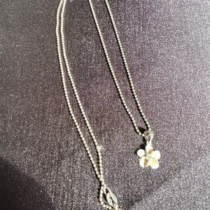 Plumeria flower 925 necklace